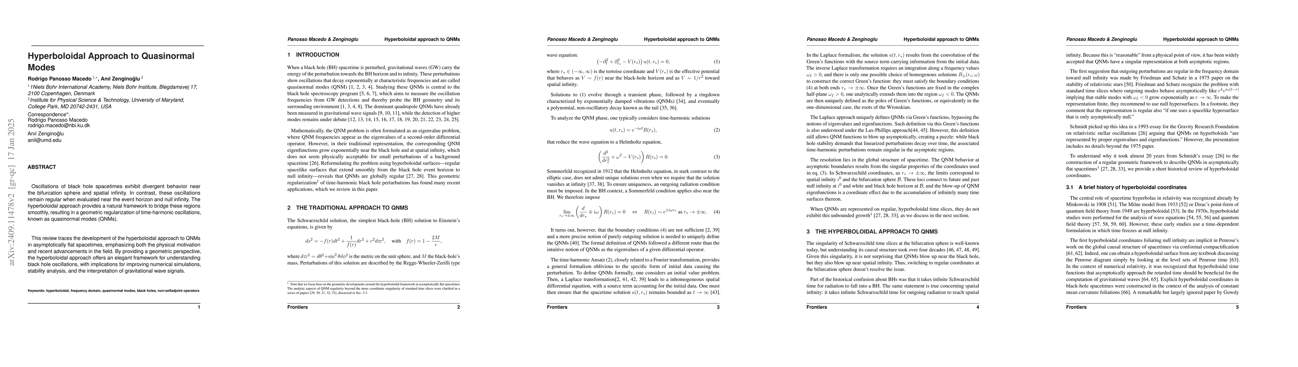 Thumbnail for Hyperboloidal Approach to Quasinormal Modes