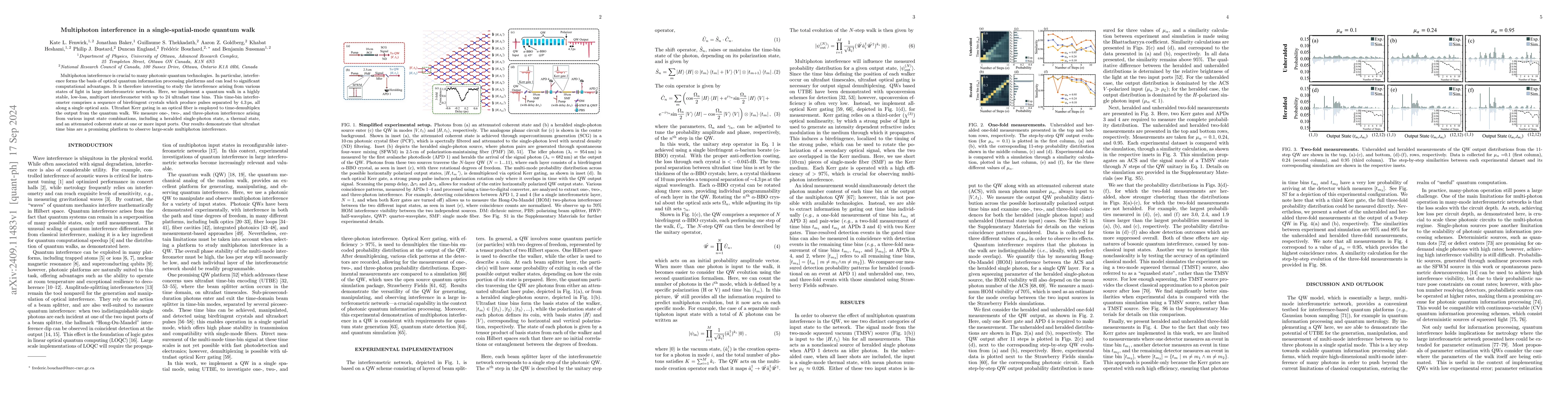 Thumbnail for Multiphoton interference in a single-spatial-mode quantum walk