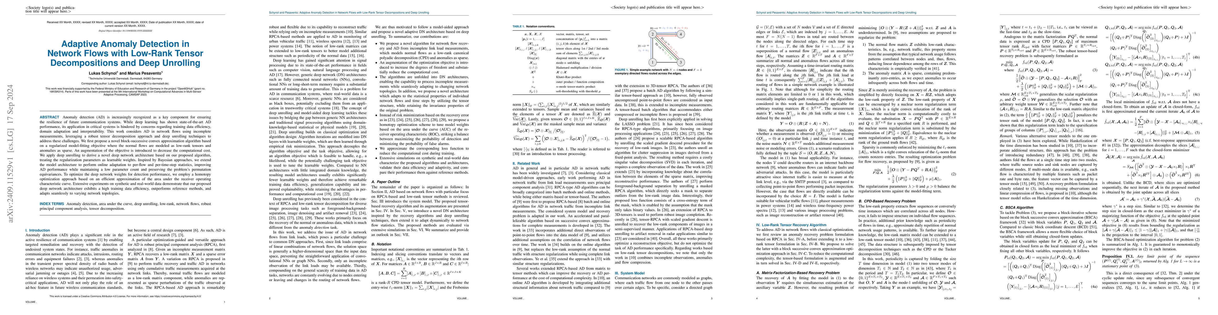 Thumbnail for Adaptive Anomaly Detection in Network Flows with Low-Rank Tensor
  Decompositions and Deep Unrolling