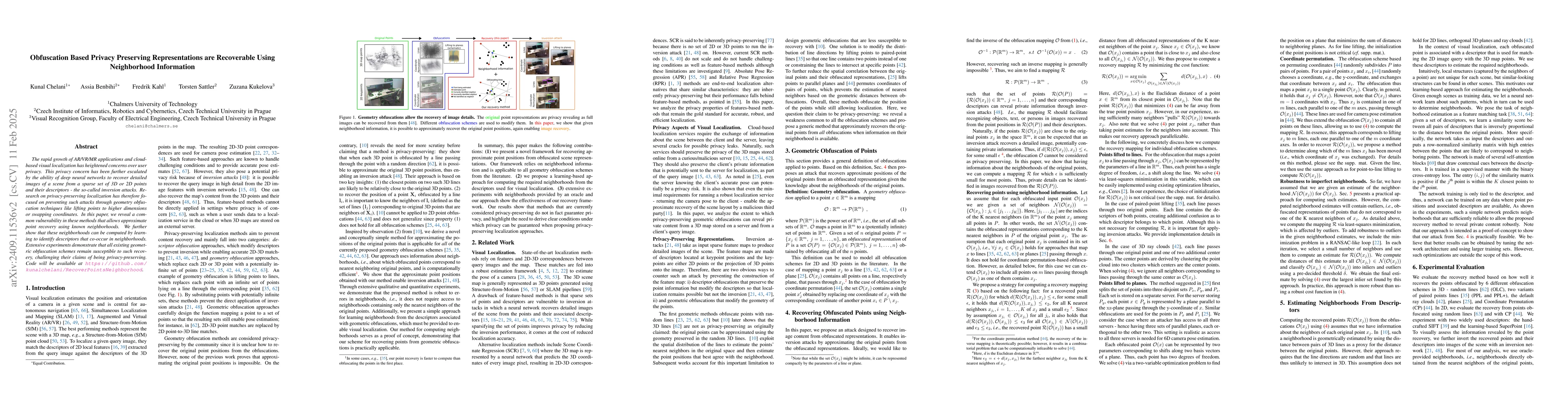 Thumbnail for Obfuscation Based Privacy Preserving Representations are Recoverable
  Using Neighborhood Information