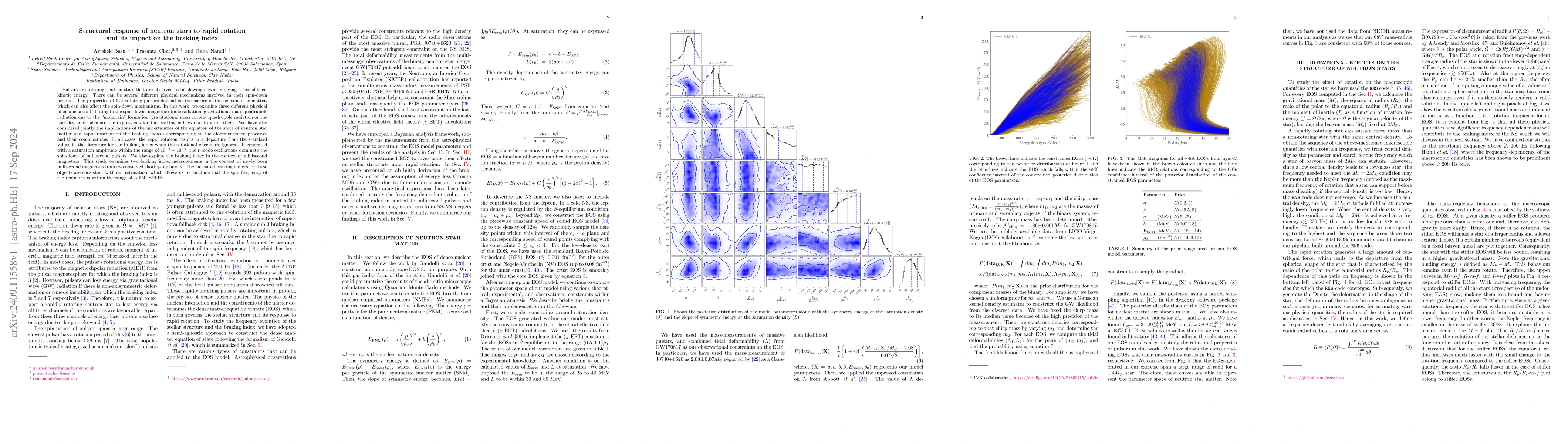 Thumbnail for Structural response of neutron stars to rapid rotation and its impact on
  the braking index