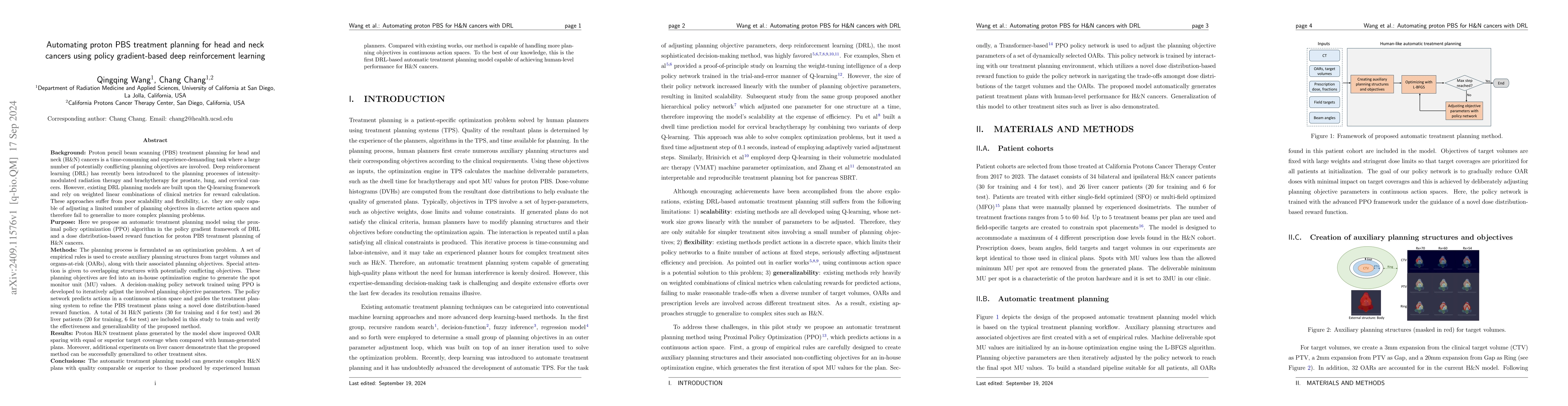 Thumbnail for Automating proton PBS treatment planning for head and neck cancers using
  policy gradient-based deep reinforcement learning