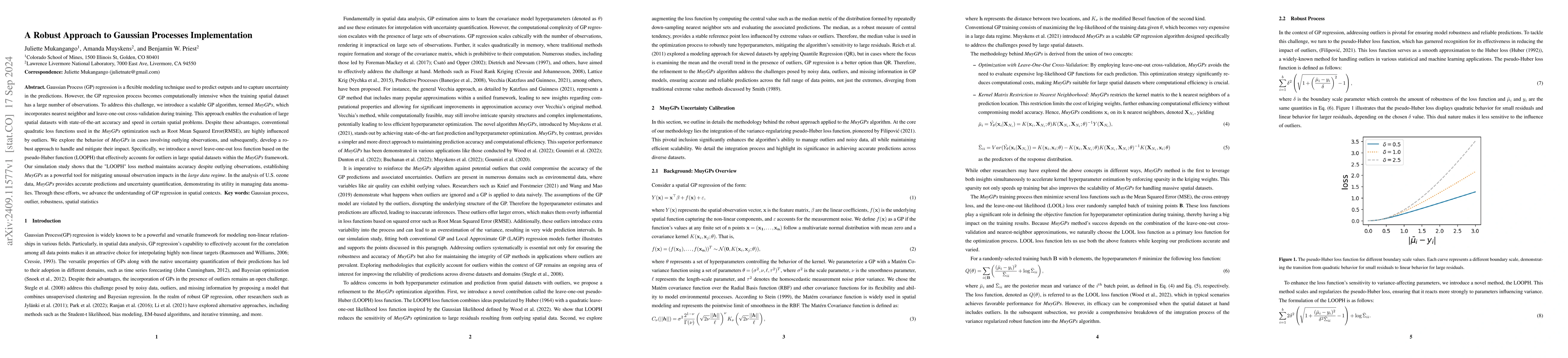 Thumbnail for A Robust Approach to Gaussian Processes Implementation