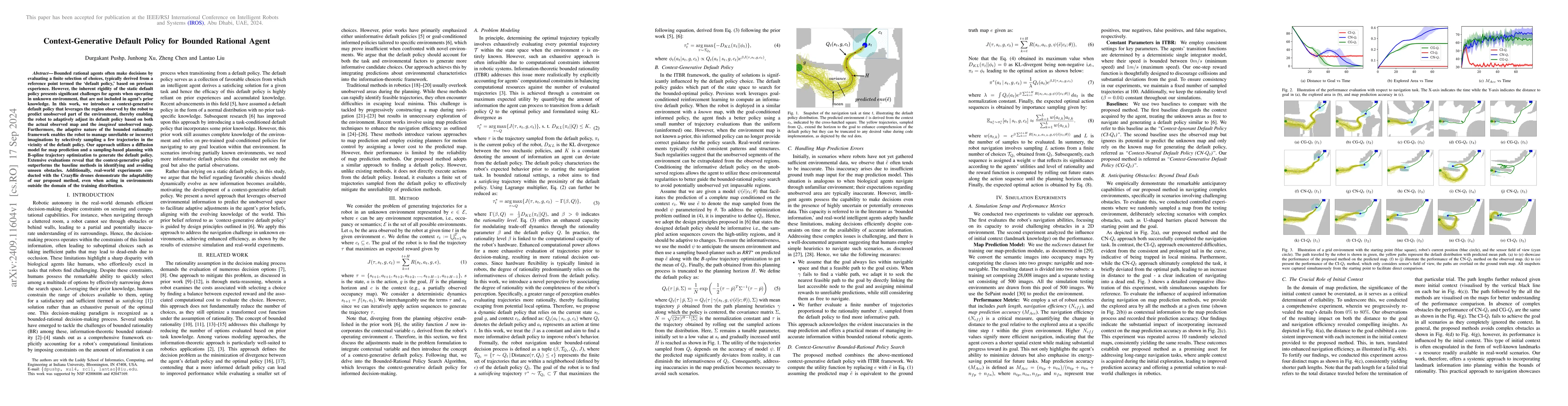 Thumbnail for Context-Generative Default Policy for Bounded Rational Agent