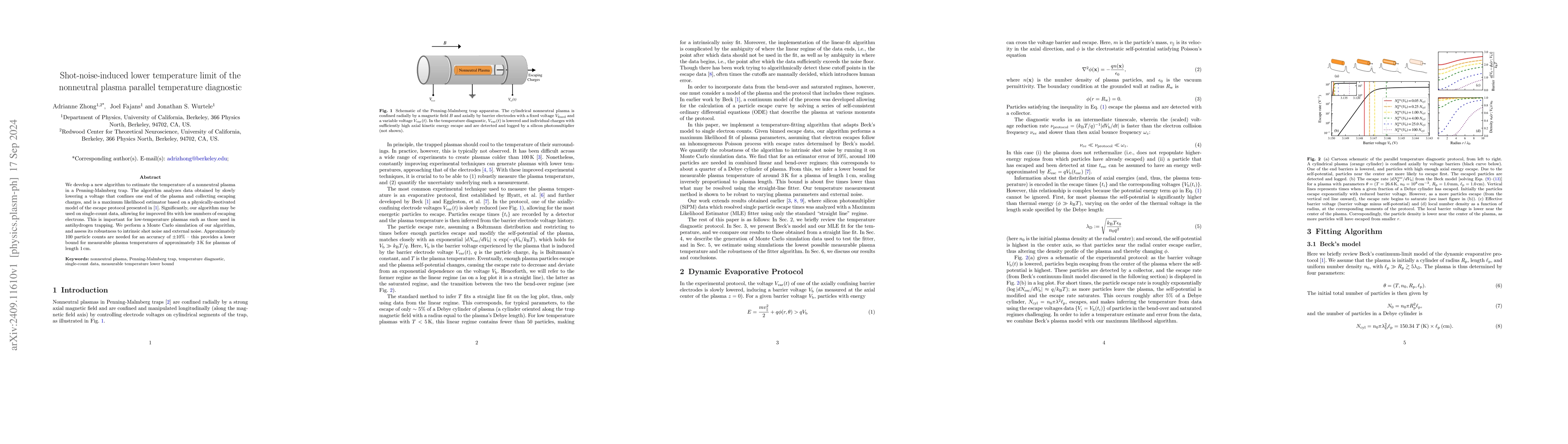Thumbnail for Limitations from charge quantization on the parallel temperature
  diagnostic of nonneutral plasmas