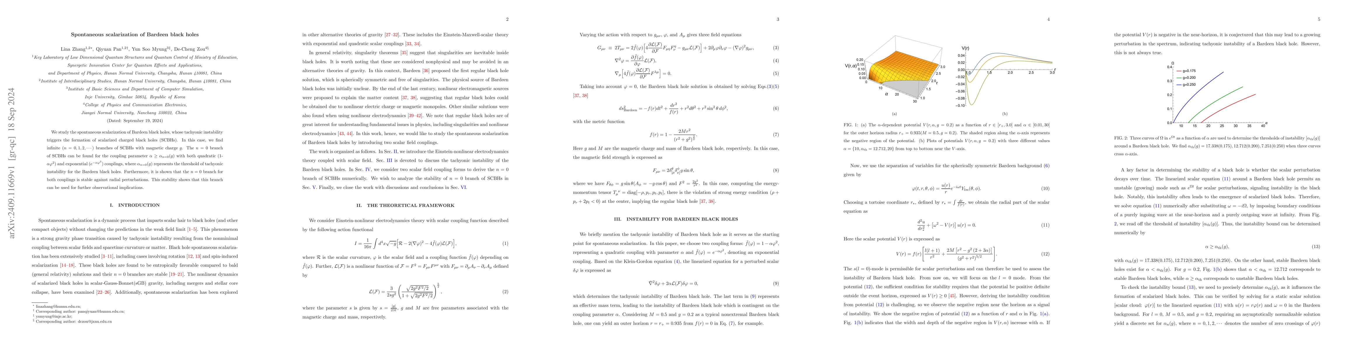 Thumbnail for Spontaneous scalarization of Bardeen black holes
