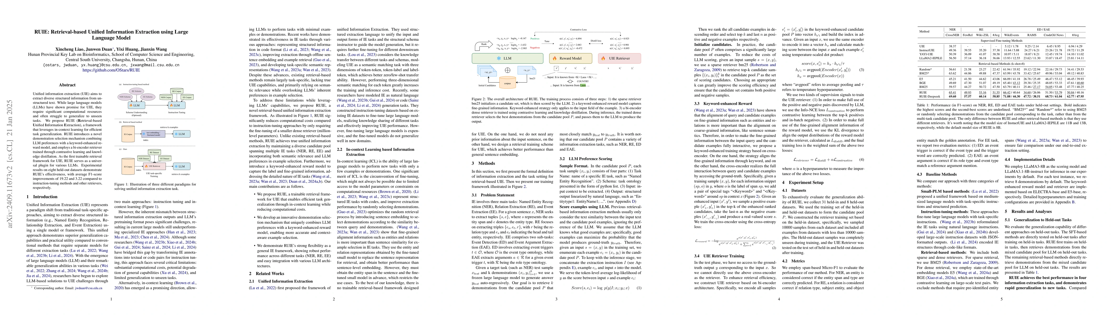 Thumbnail for RUIE: Retrieval-based Unified Information Extraction using Large
  Language Model