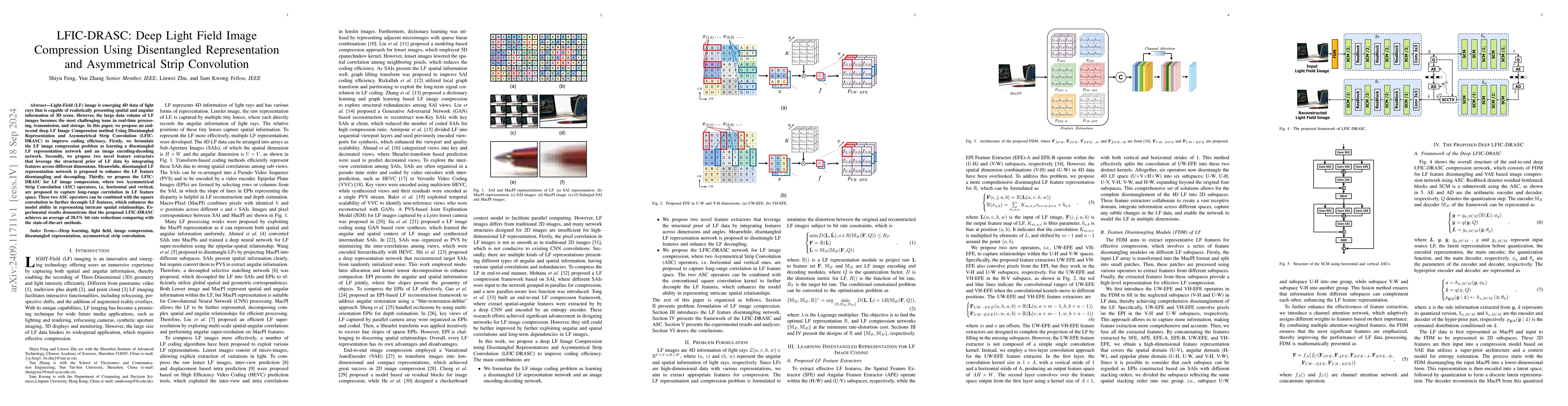Thumbnail for LFIC-DRASC: Deep Light Field Image Compression Using Disentangled
  Representation and Asymmetrical Strip Convolution