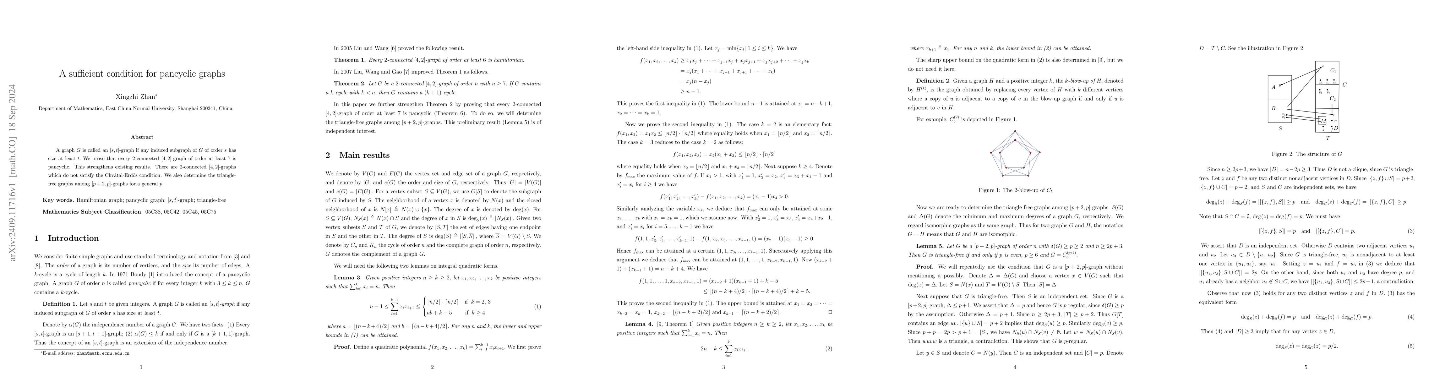 Thumbnail for A sufficient condition for pancyclic graphs