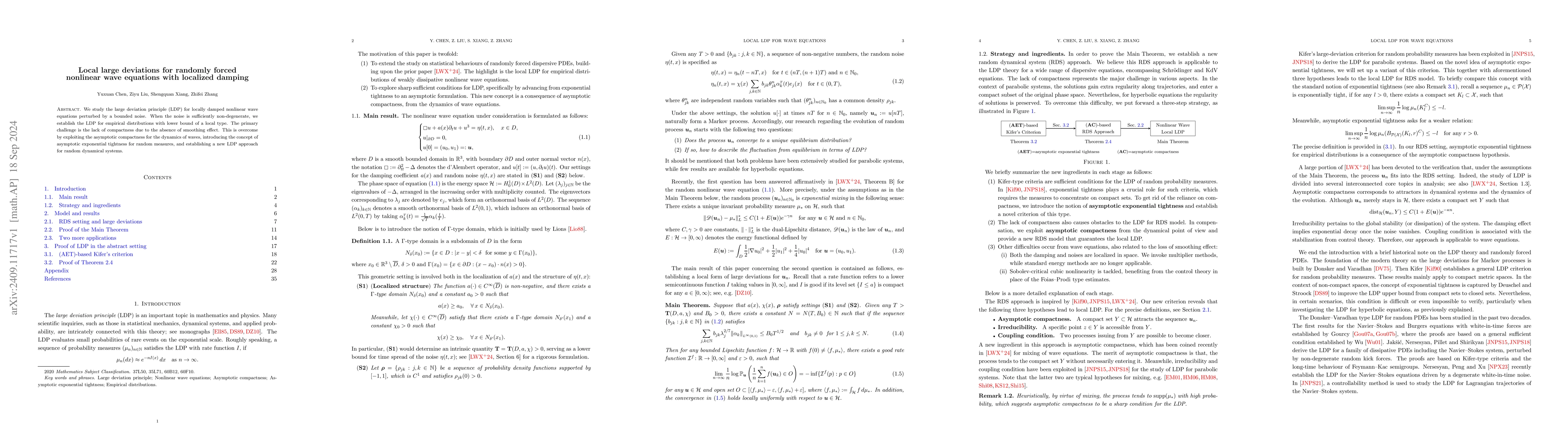Thumbnail for Local large deviations for randomly forced nonlinear wave equations with
  localized damping