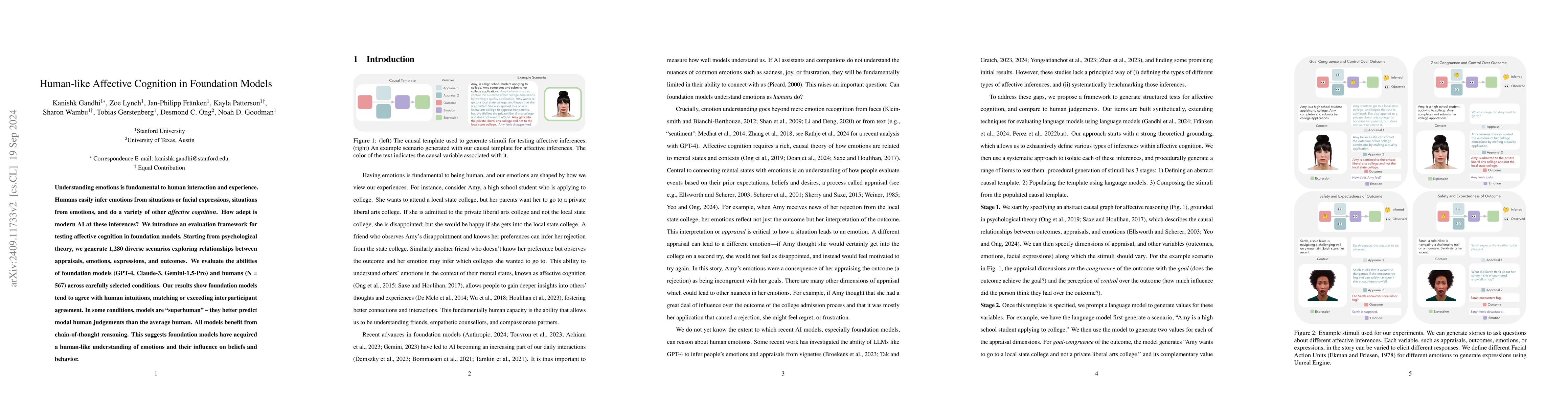 Thumbnail for Human-like Affective Cognition in Foundation Models