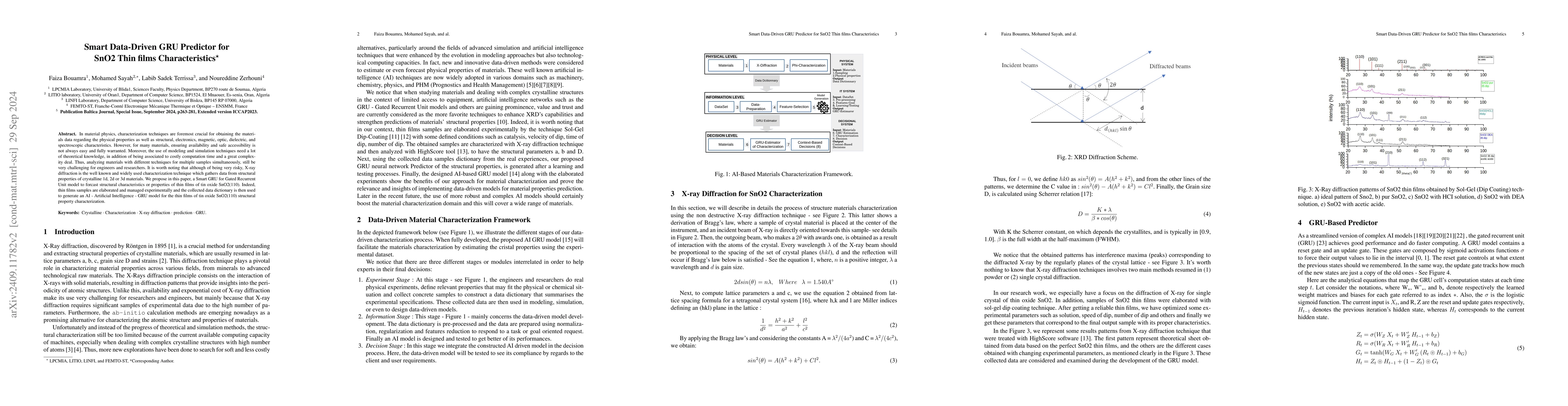 Thumbnail for Smart Data-Driven GRU Predictor for SnO$_2$ Thin films Characteristics