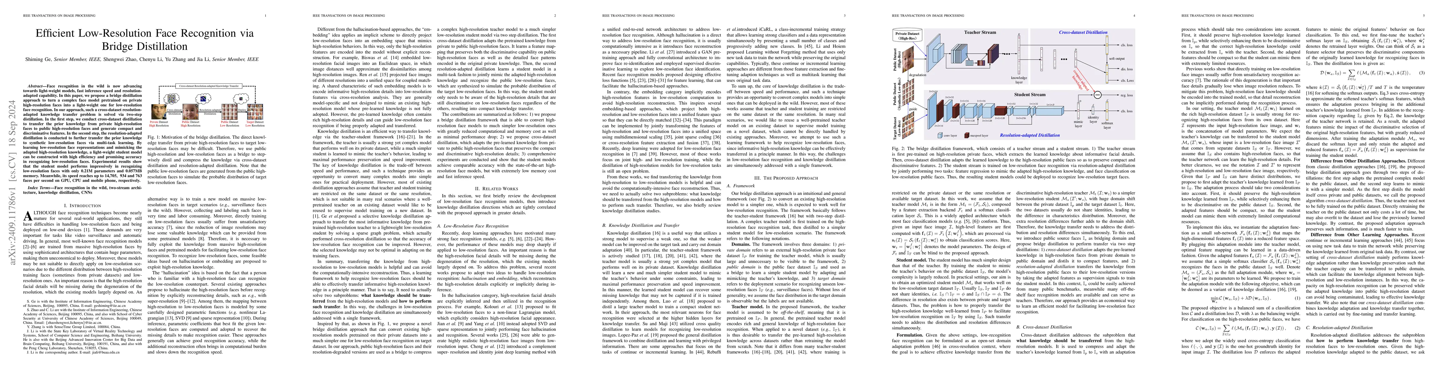 Thumbnail for Efficient Low-Resolution Face Recognition via Bridge Distillation