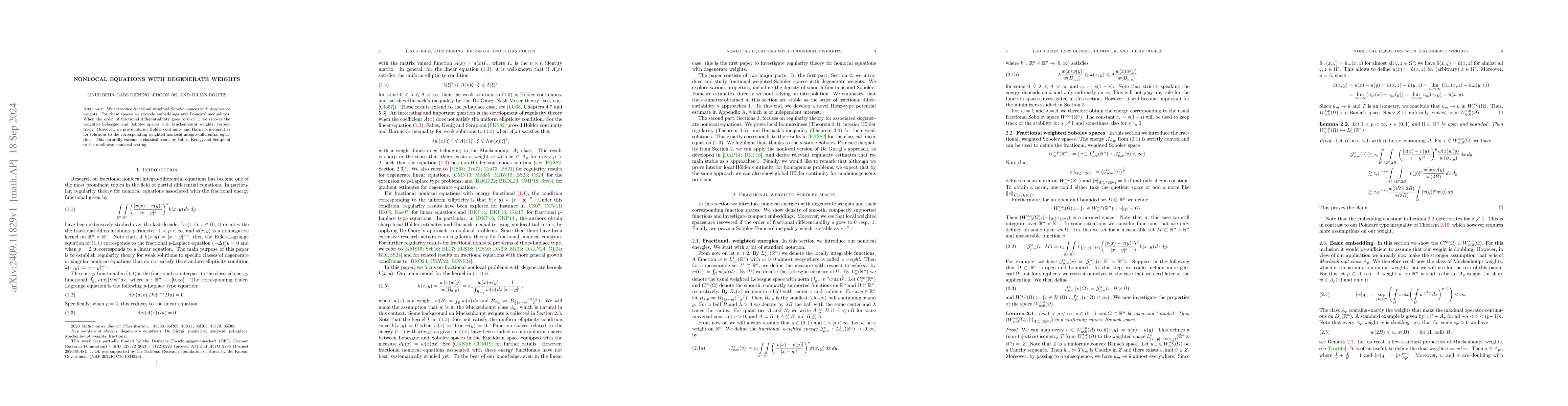 Thumbnail for Nonlocal equations with degenerate weights