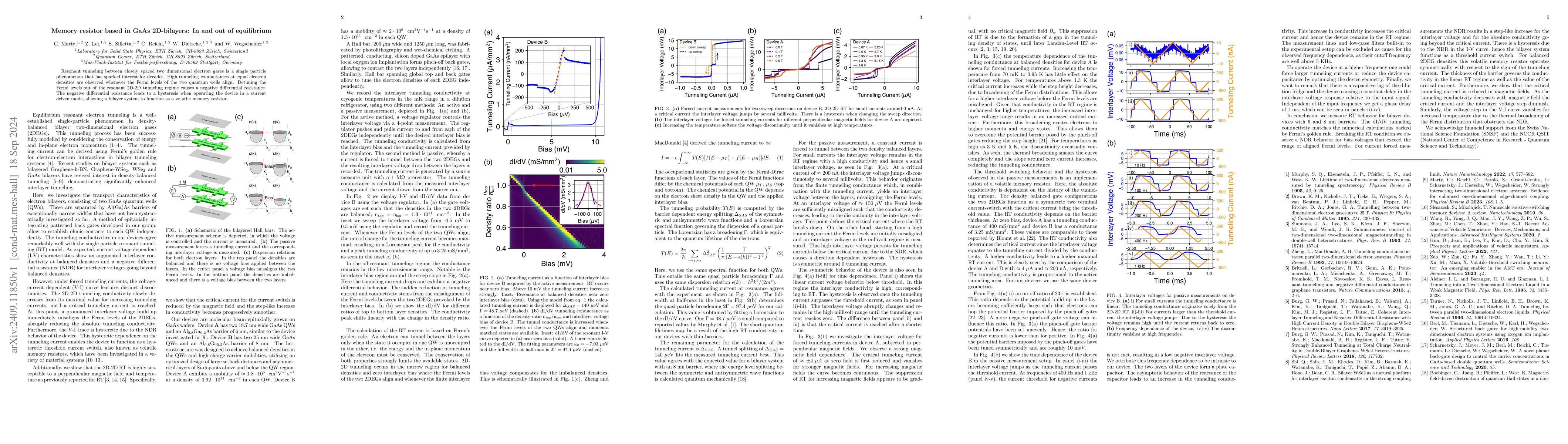 Thumbnail for Memory resistor based in GaAs 2D-bilayers: In and out of equilibrium