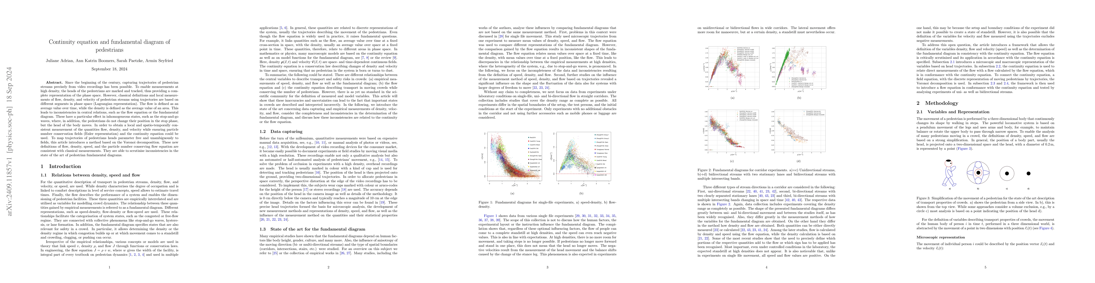 Thumbnail for Continuity equation and fundamental diagram of pedestrians