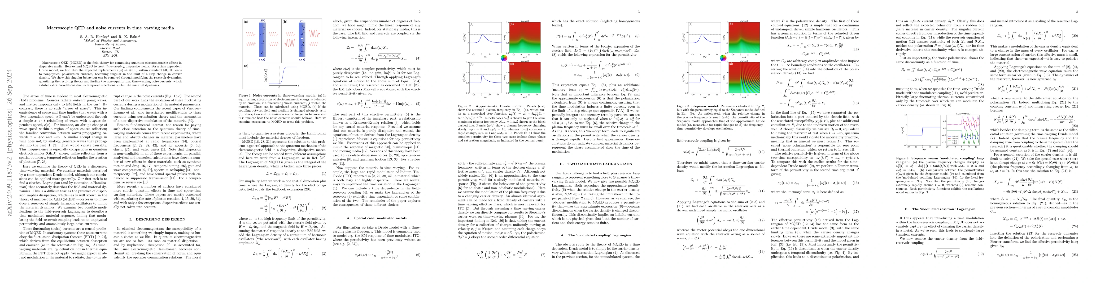 Thumbnail for Macroscopic QED and noise currents in time-varying media