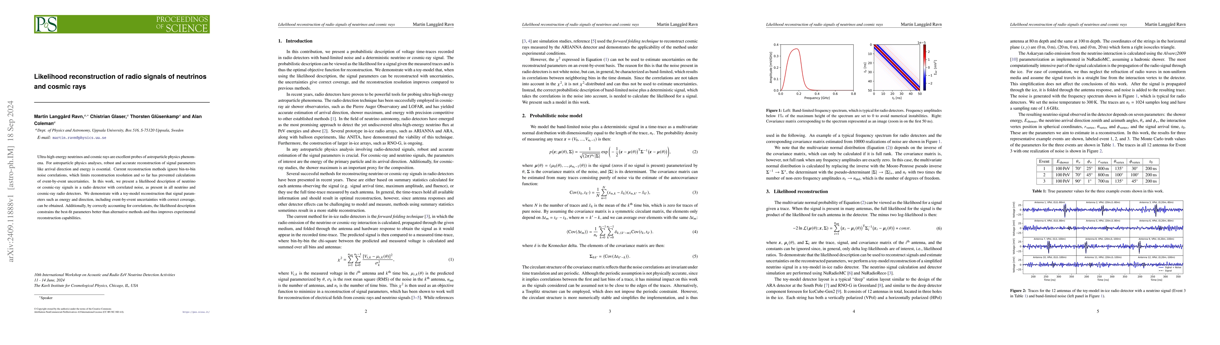 Thumbnail for Likelihood reconstruction of radio signals of neutrinos and cosmic rays