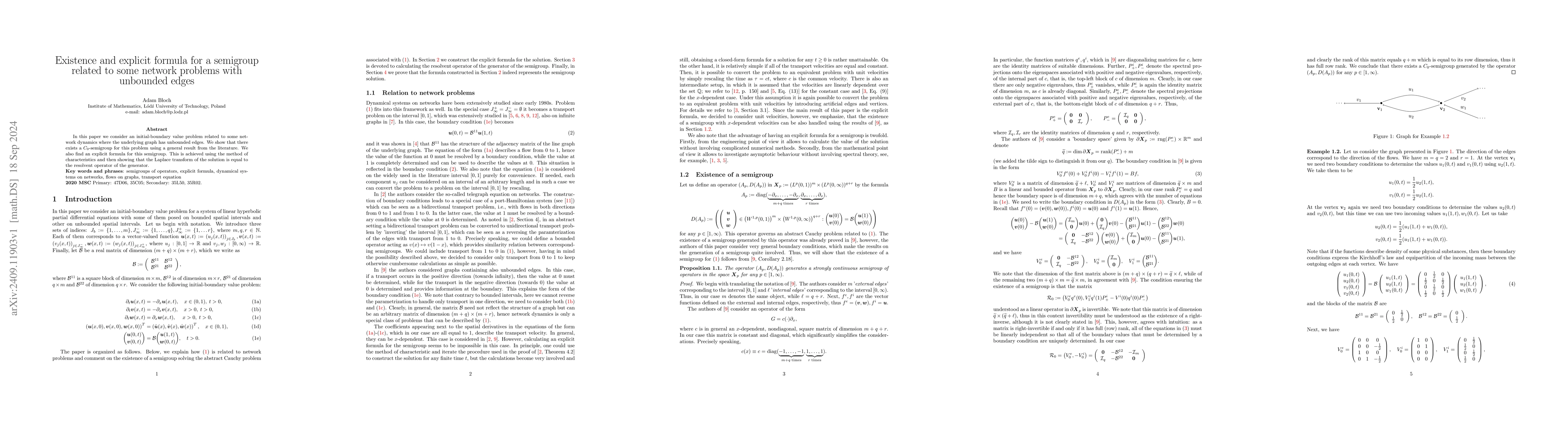 Thumbnail for Existence and explicit formula for a semigroup related to some network
  problems with unbounded edges