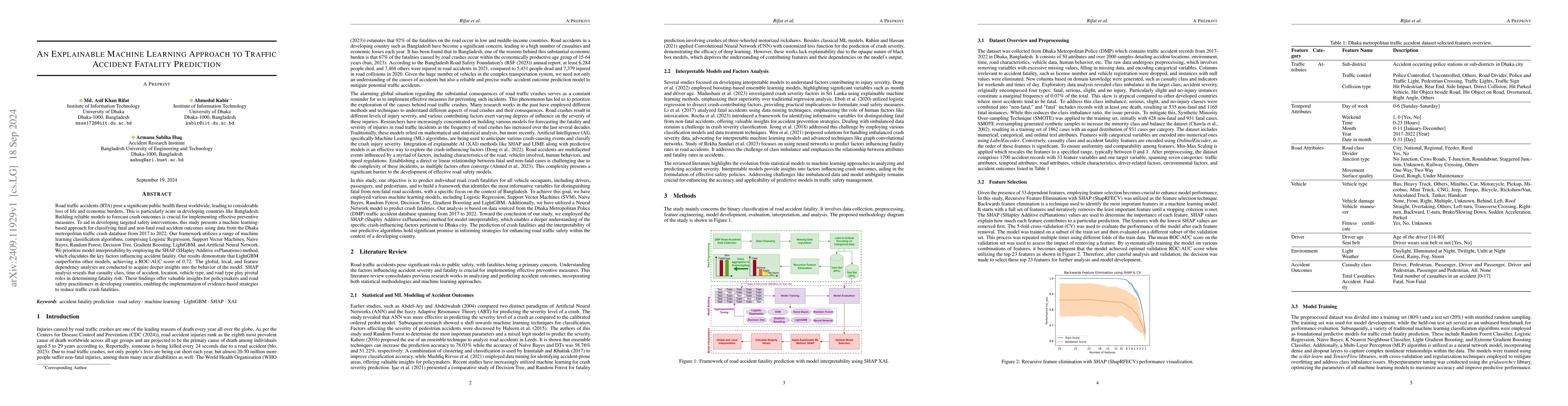 Thumbnail for An Explainable Machine Learning Approach to Traffic Accident Fatality
  Prediction