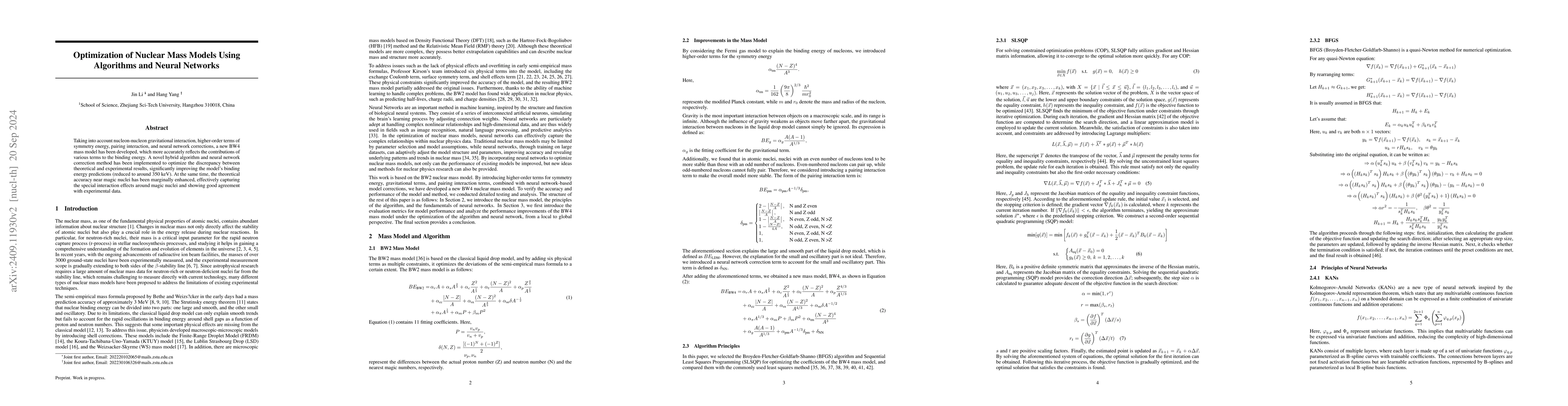 Thumbnail for Optimization of Nuclear Mass Models Using Algorithms and Neural Networks