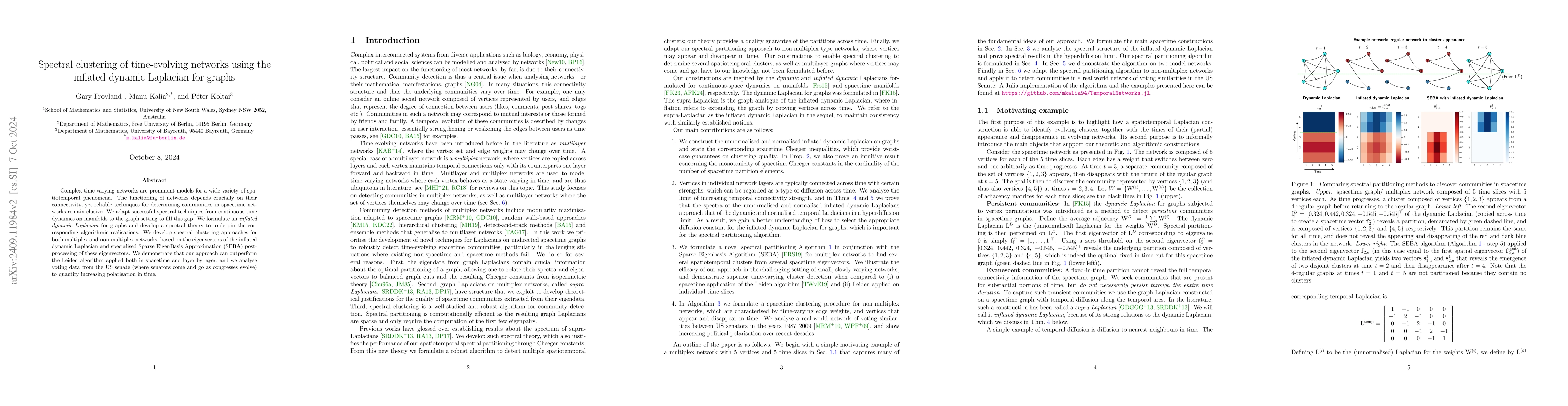 Thumbnail for Spectral clustering of time-evolving networks using the inflated dynamic
  Laplacian for graphs