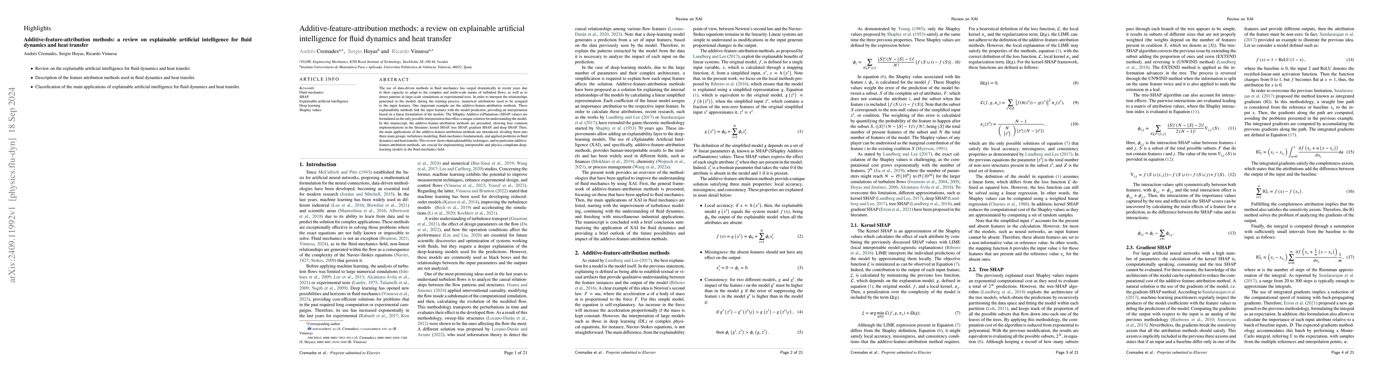 Thumbnail for Additive-feature-attribution methods: a review on explainable artificial
  intelligence for fluid dynamics and heat transfer