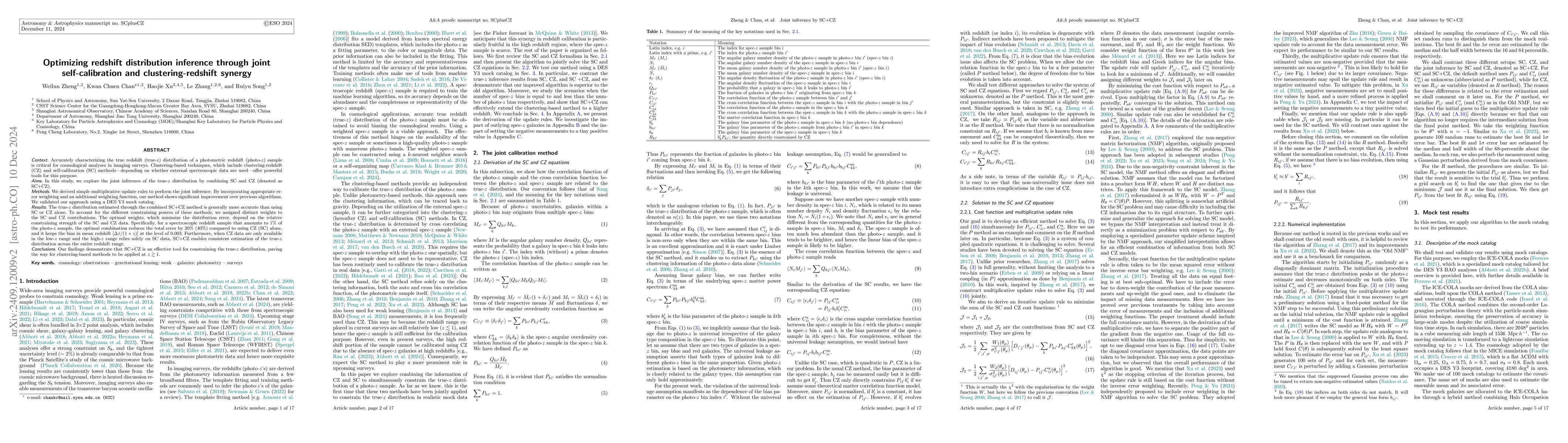 Thumbnail for Optimizing Redshift Distribution Inference through Joint
  Self-Calibration and Clustering-Redshift Synergy