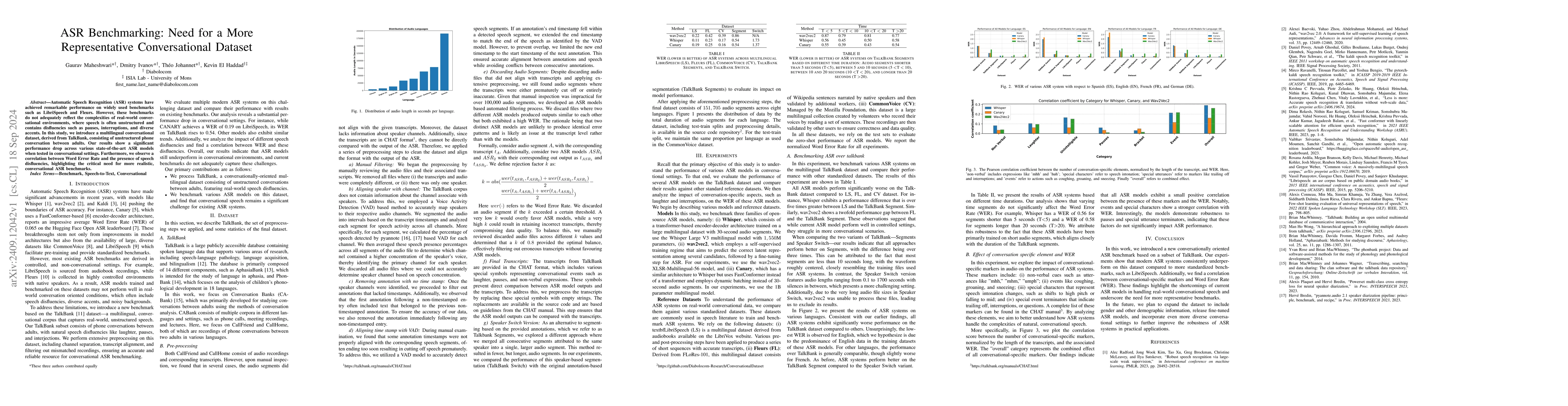 Thumbnail for ASR Benchmarking: Need for a More Representative Conversational Dataset