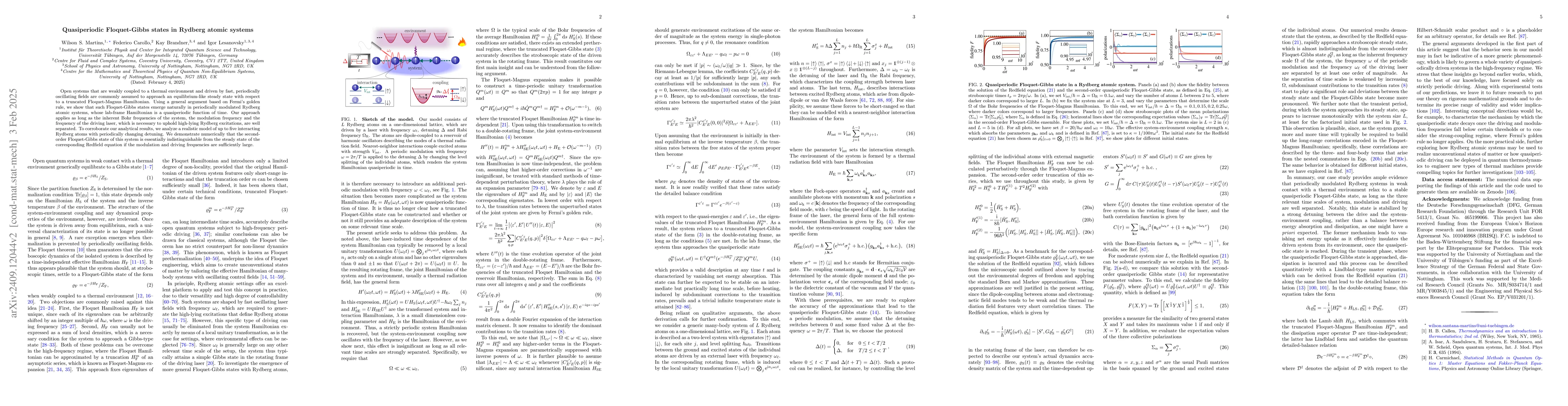 Thumbnail for Quasiperiodic Floquet-Gibbs states in Rydberg atomic systems