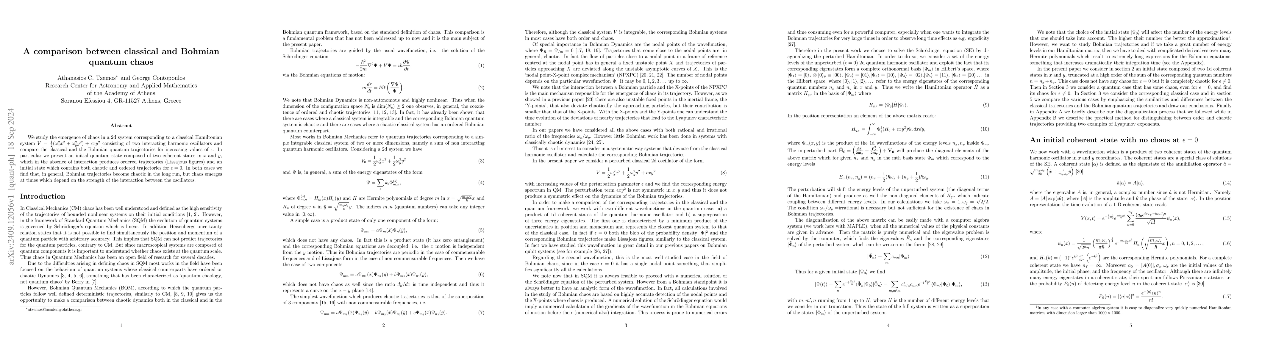 Thumbnail for A comparison between classical and Bohmian quantum chaos