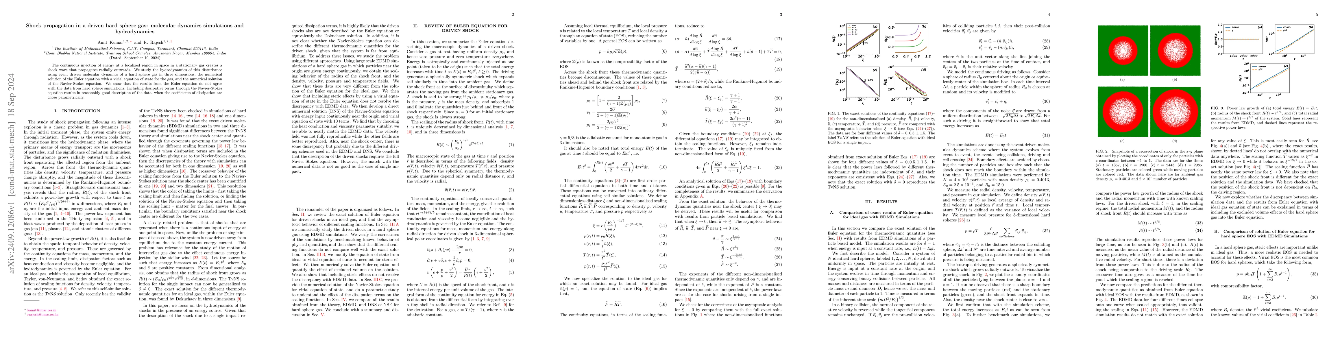 Thumbnail for Shock propagation in a driven hard sphere gas: molecular dynamics
  simulations and hydrodynamics