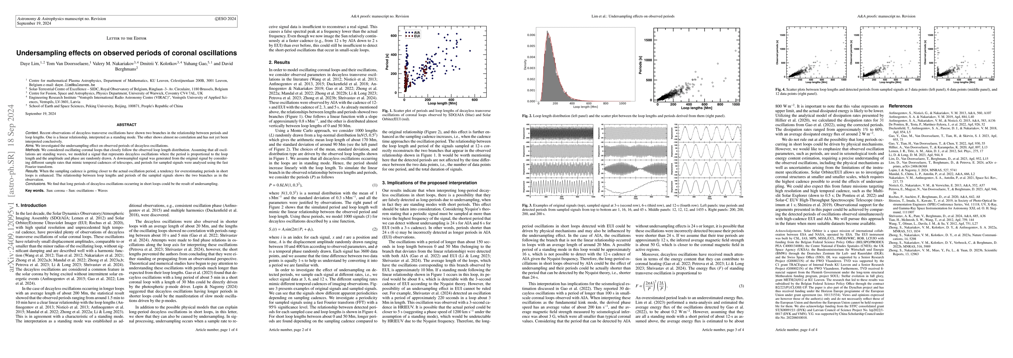 Thumbnail for Undersampling effects on observed periods of coronal oscillations