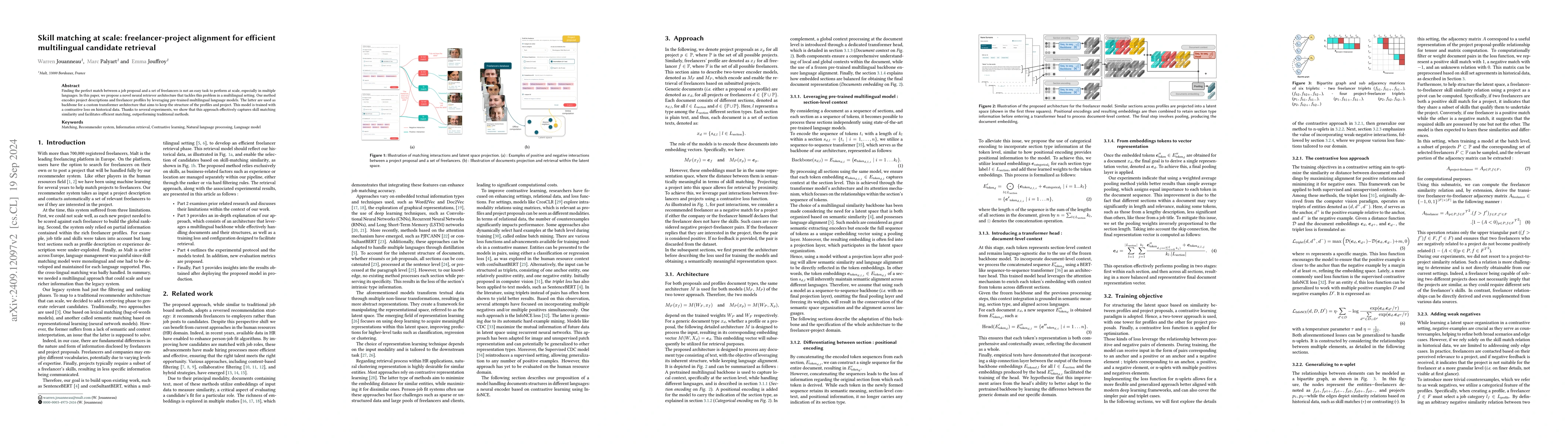 Thumbnail for Skill matching at scale: freelancer-project alignment for efficient
  multilingual candidate retrieval