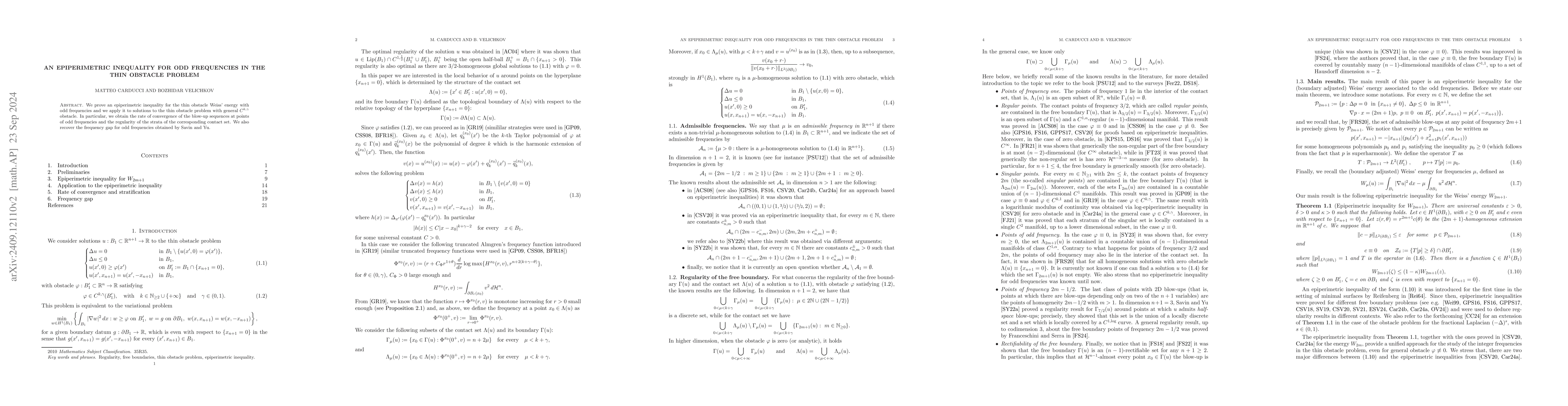 Thumbnail for An epiperimetric inequality for odd frequencies in the thin obstacle
  problem