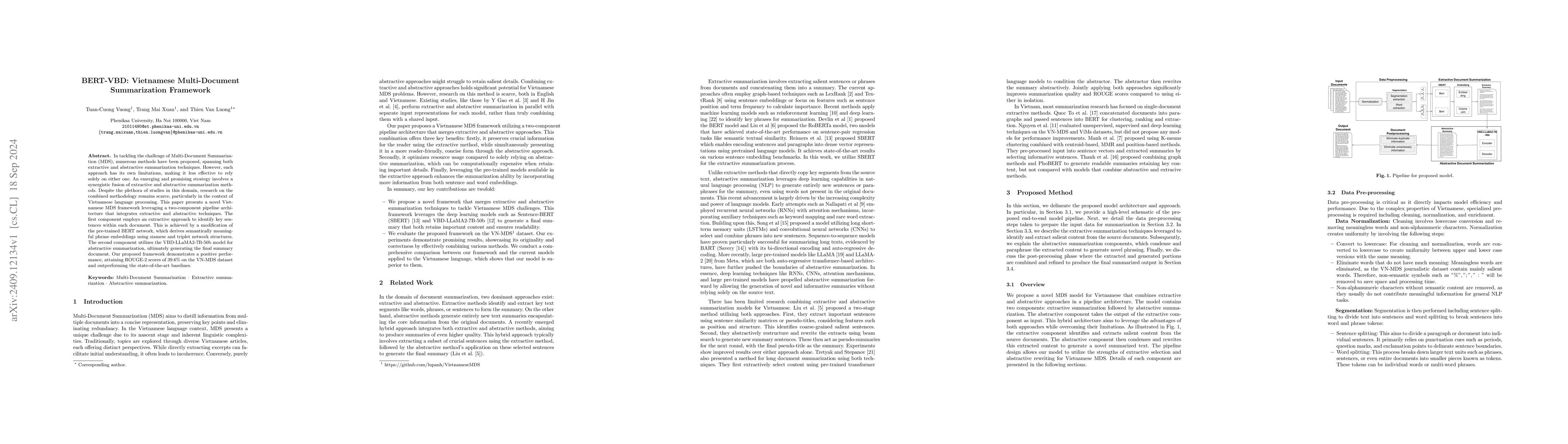 Thumbnail for BERT-VBD: Vietnamese Multi-Document Summarization Framework