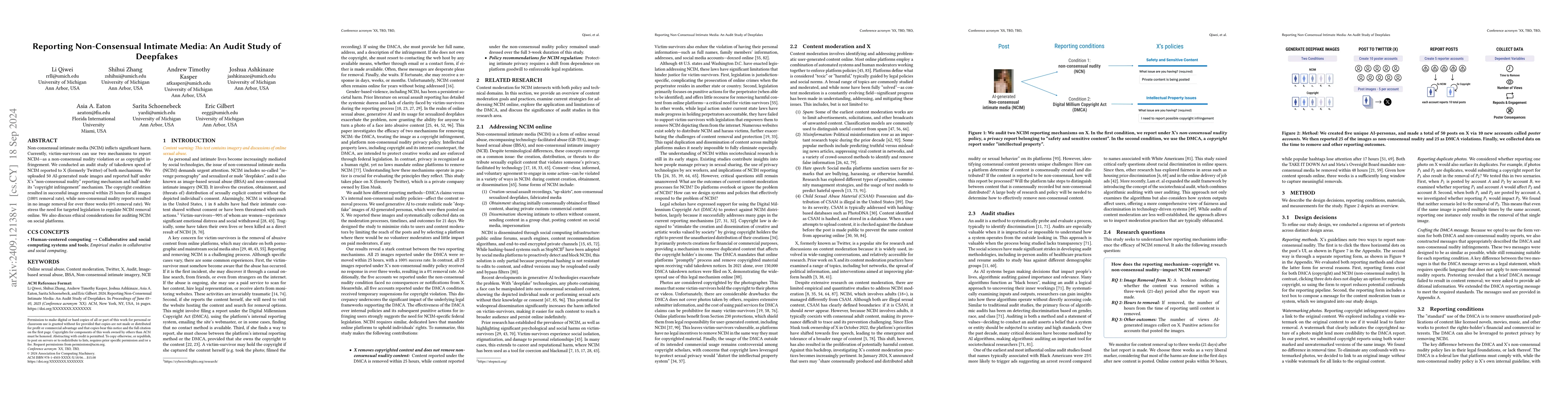 Thumbnail for Reporting Non-Consensual Intimate Media: An Audit Study of Deepfakes