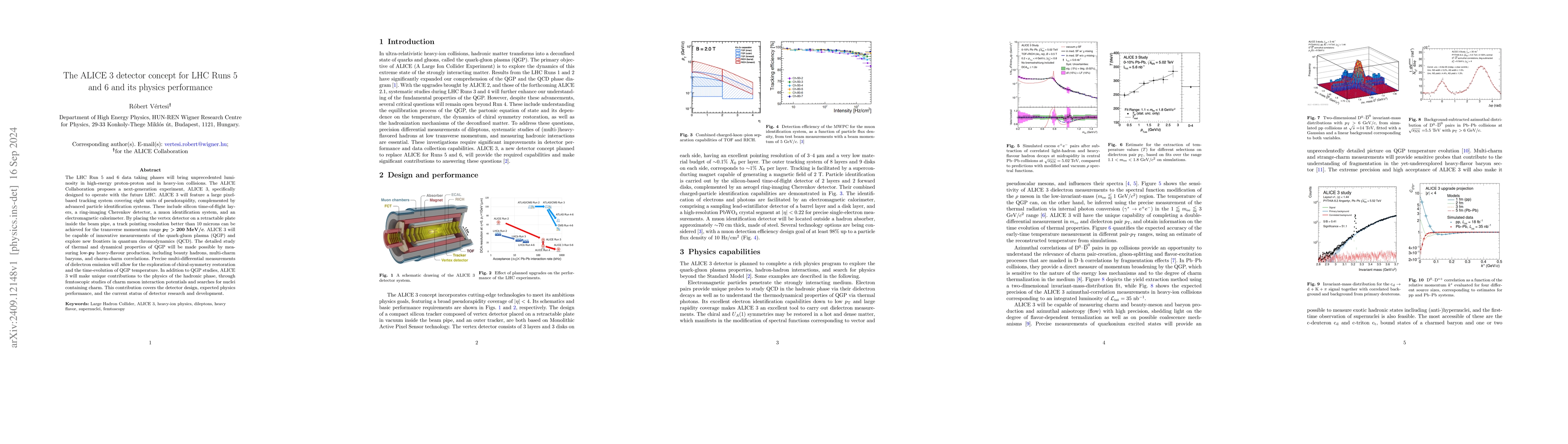 Thumbnail for The ALICE 3 detector concept for LHC Runs 5 and 6 and its physics
  performance