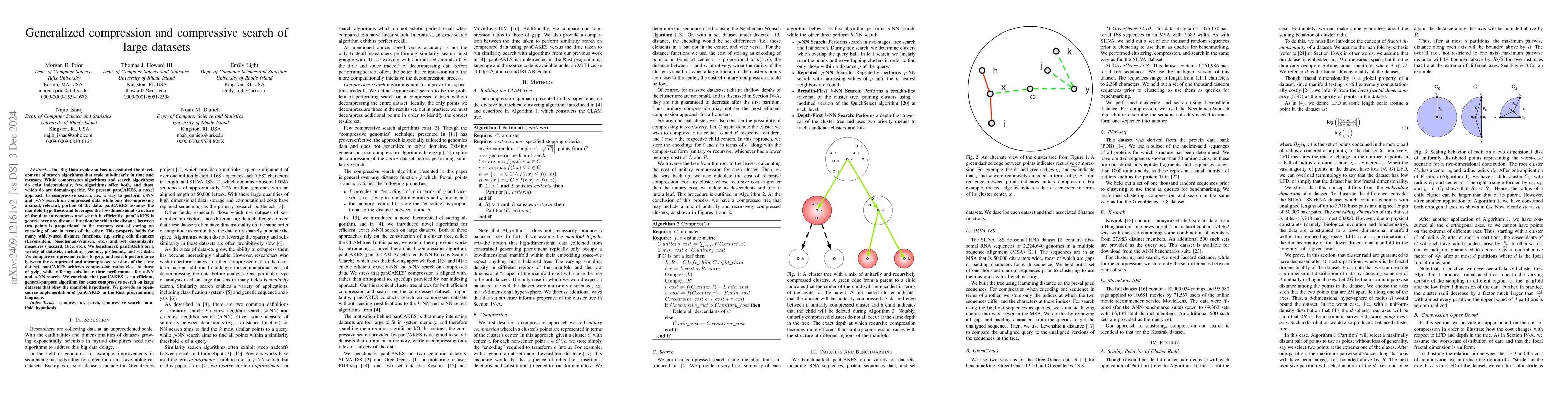 Thumbnail for Generalized compression and compressive search of large datasets