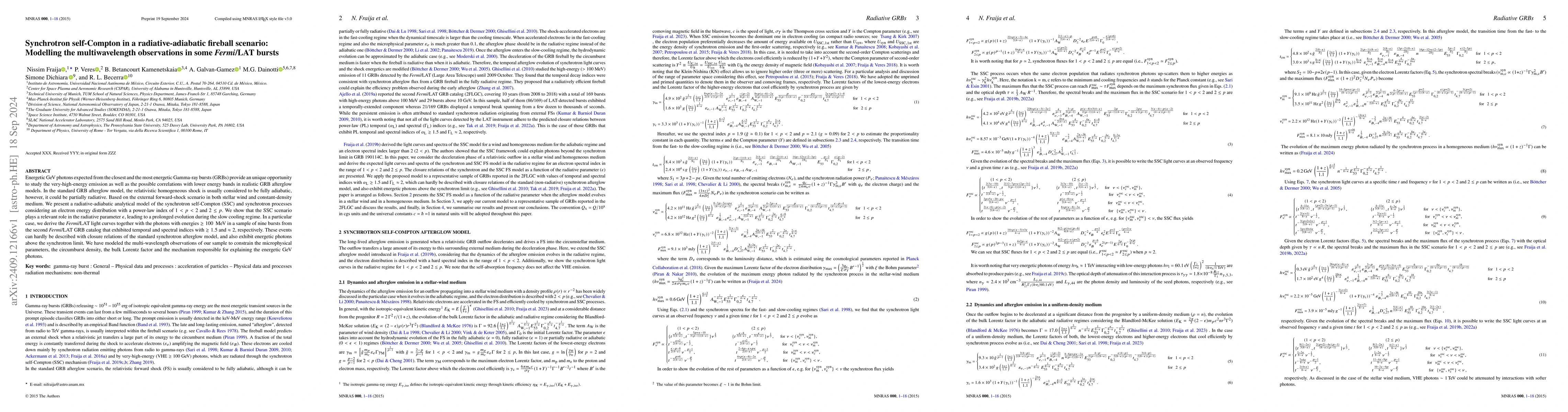 Thumbnail for Synchrotron self-Compton in a radiative-adiabatic fireball scenario:
  Modelling the multiwavelength observations in some Fermi/LAT bursts