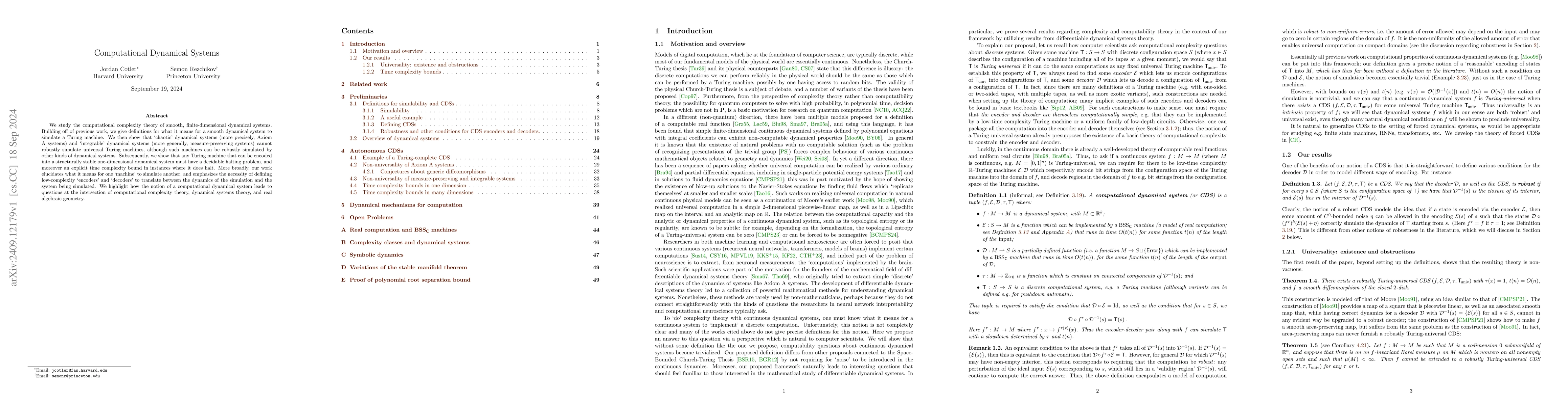 Thumbnail for Computational Dynamical Systems