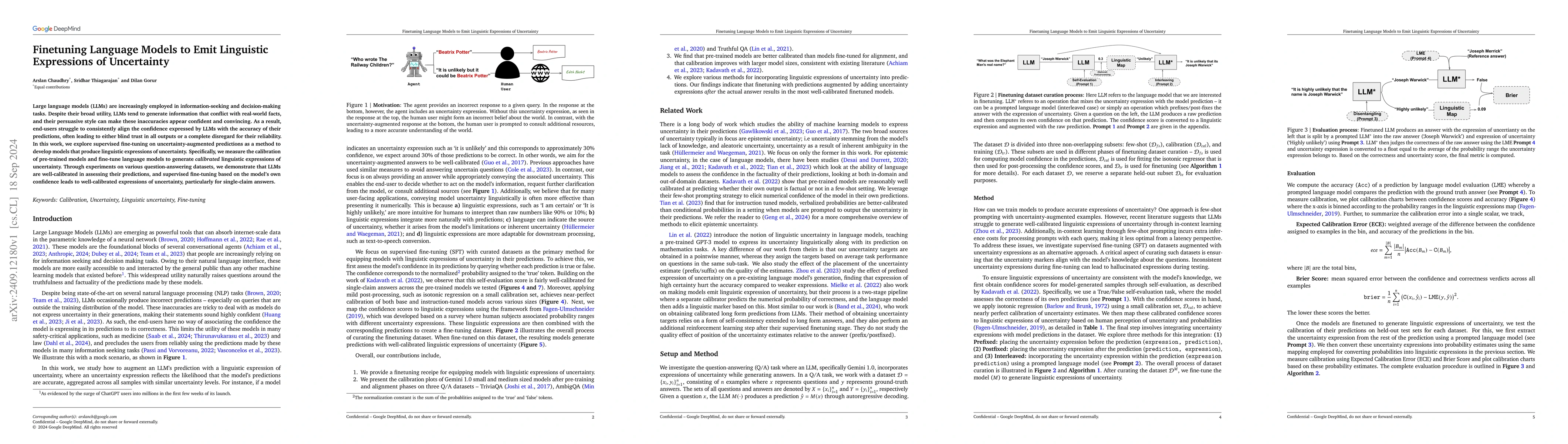 Thumbnail for Finetuning Language Models to Emit Linguistic Expressions of Uncertainty