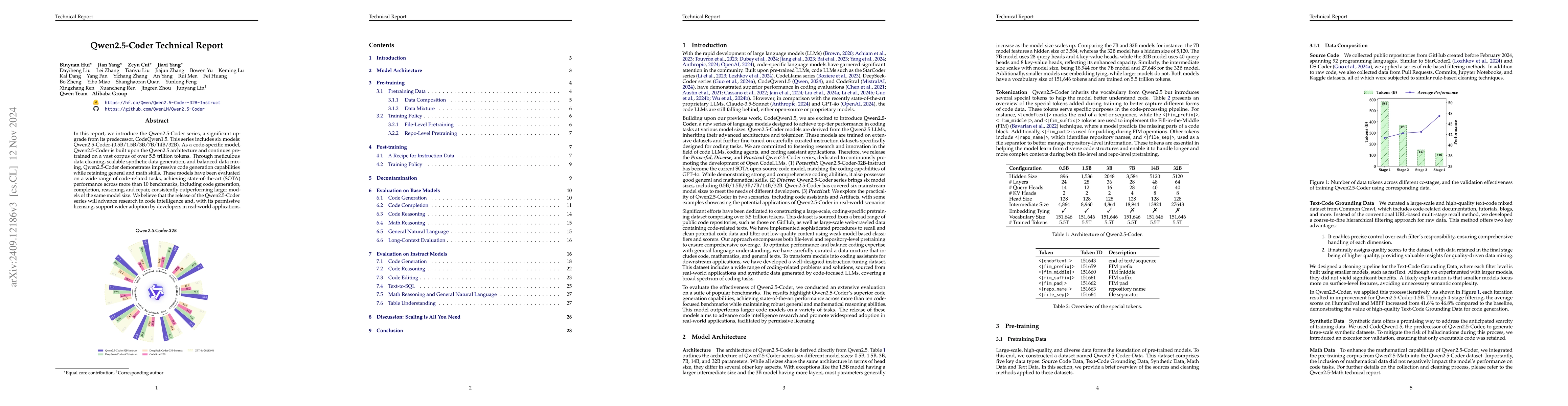 Thumbnail for Qwen2.5-Coder Technical Report