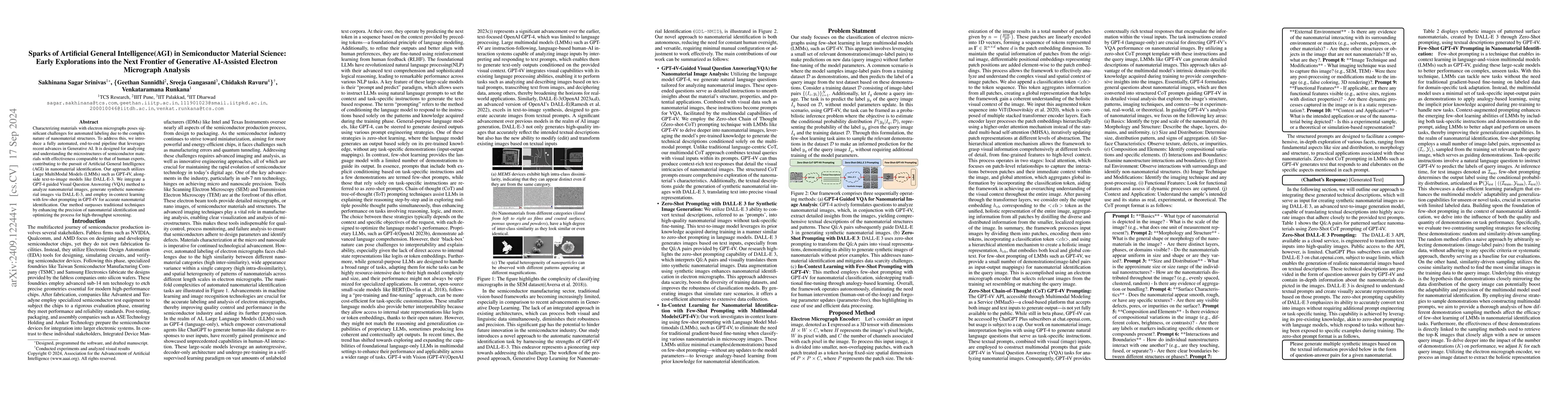 Thumbnail for Sparks of Artificial General Intelligence(AGI) in Semiconductor Material
  Science: Early Explorations into the Next Frontier of Generative AI-Assisted
  Electron Micrograph Analysis