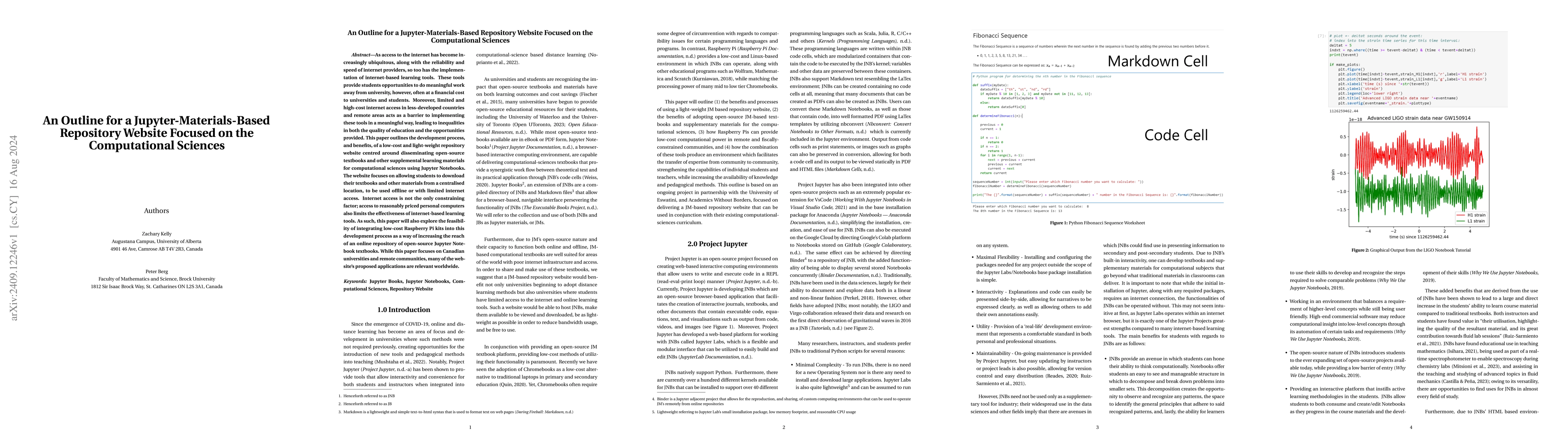 Thumbnail for An Outline for a Jupyter-Materials-Based Repository Website Focused on
  the Computational Sciences