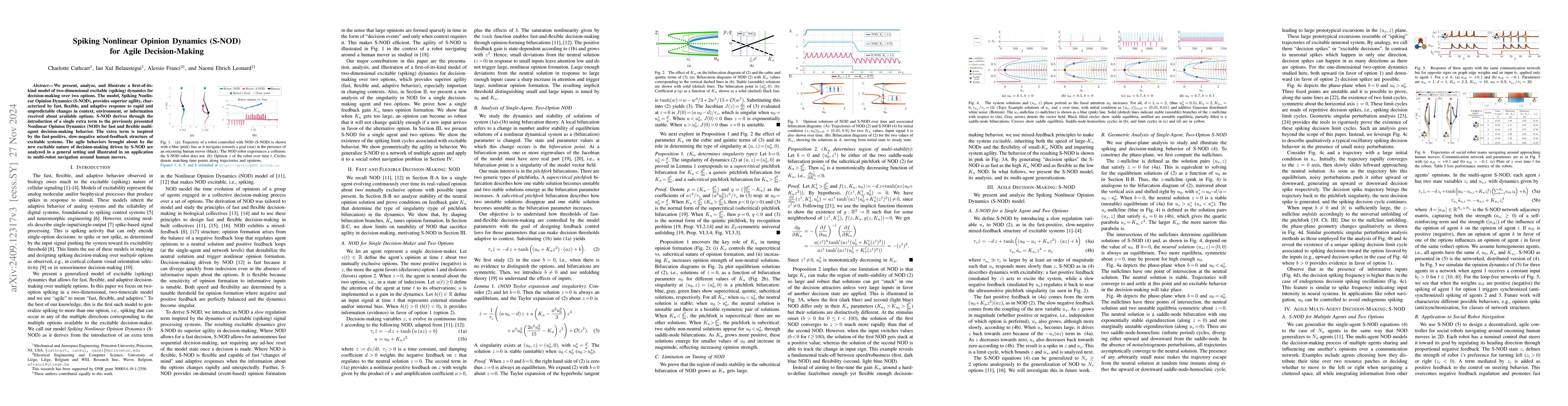 Thumbnail for Spiking Nonlinear Opinion Dynamics (S-NOD) for Agile Decision-Making