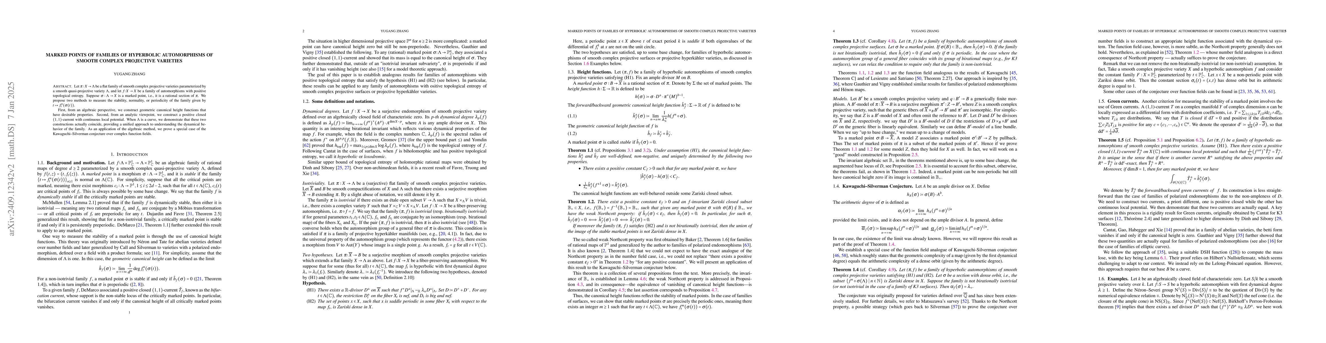 Thumbnail for Marked points of families of hyperbolic automorphisms of smooth complex
  projective varieties