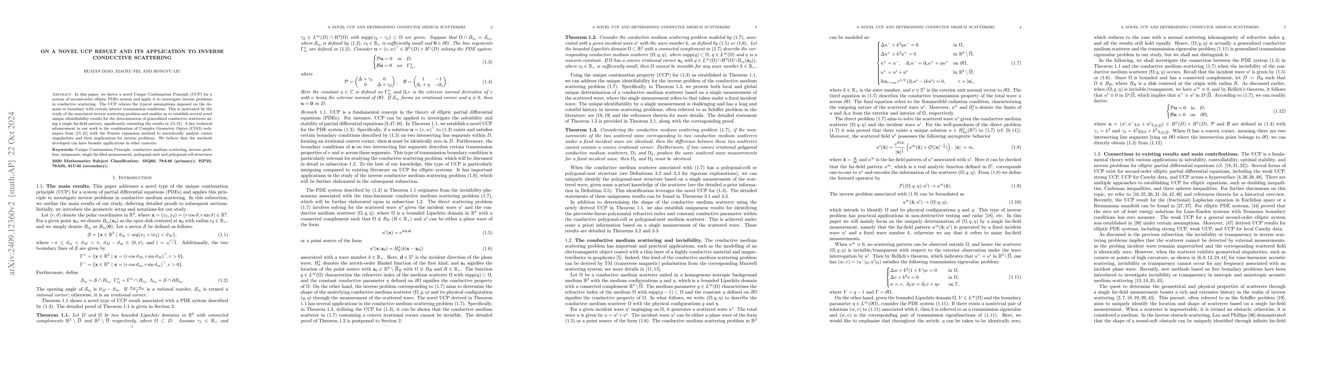 Thumbnail for On a novel UCP result and its application to inverse conductive
  scattering