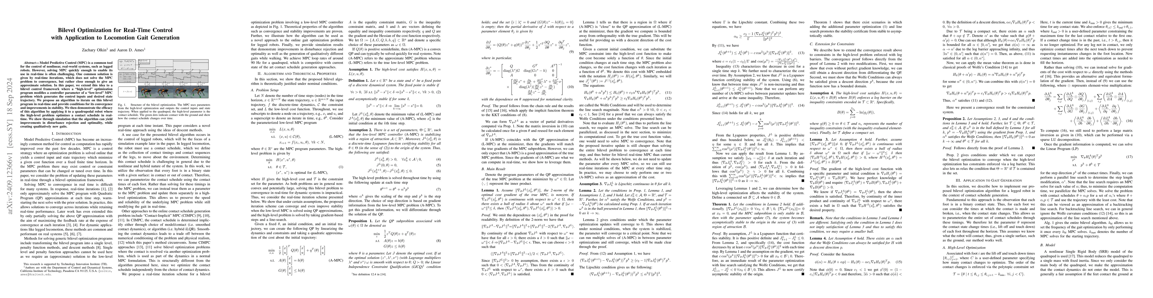 Thumbnail for Bilevel Optimization for Real-Time Control with Application to
  Locomotion Gait Generation