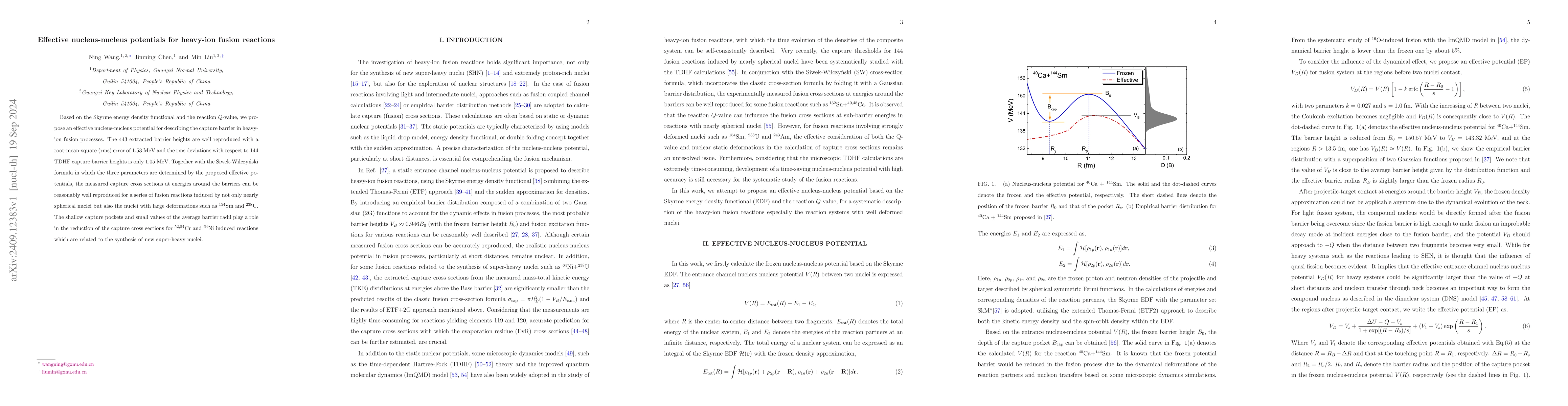 Thumbnail for Effective nucleus-nucleus potentials for heavy-ion fusion reactions